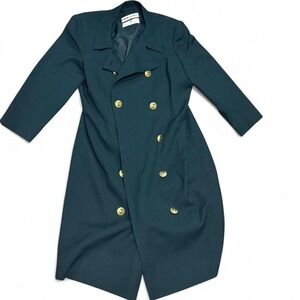 David Hayes for Saks Fifth Avenue Wool Double Breasted Coat Dress Size 16